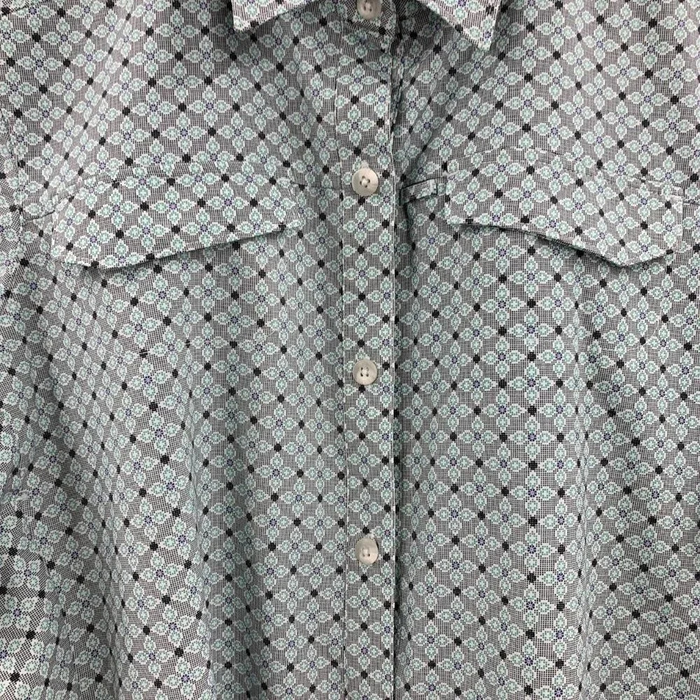 REI Co-op Sahara‎ Button Up Outdoor Short Sleeve Shirt in Asphalt Floral Size XL - Picture 5 of 10